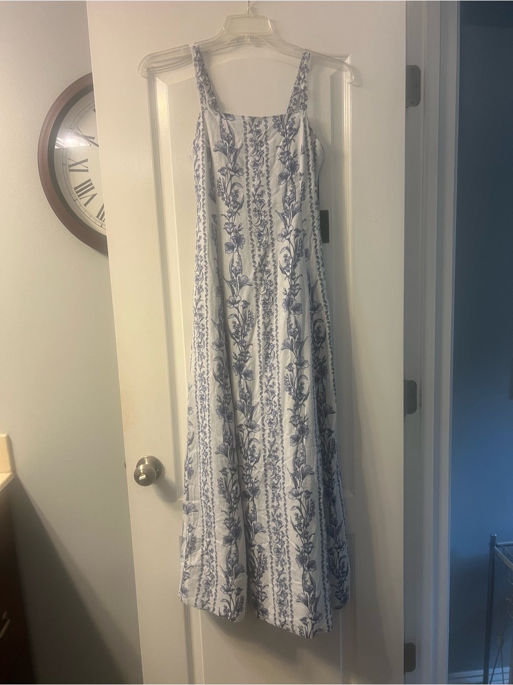 NWT 1. State rayon and linen long dress with pockets size XS